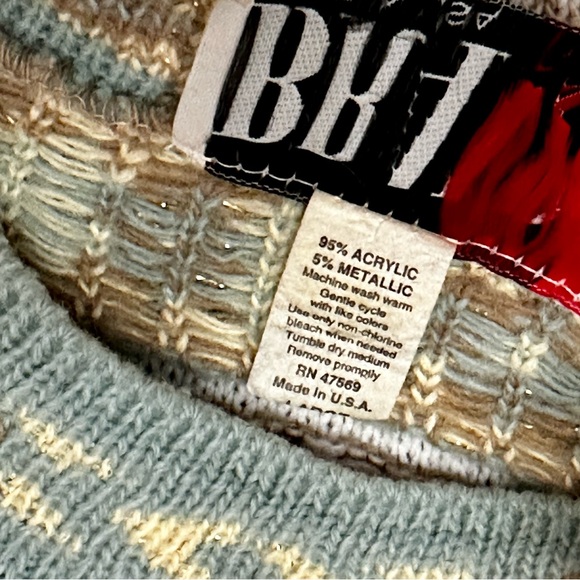 Vintage Cottagecore 80 90s Tunic Oversized Sweater Fairy Kei Granny Womens Sz L - Picture 10 of 10